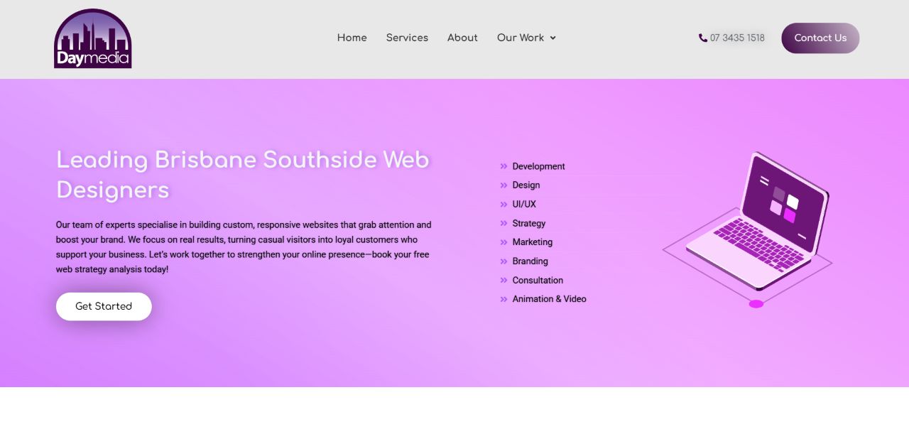 Daymedia homepage animation